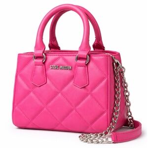 Steve Madden Mini Quilted Tote Bag – Hot Pink – NWT